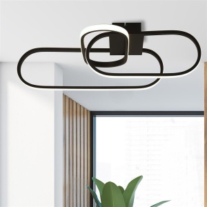 Lustra suspendata LED design modern Clip negru 111582 universul-luminii.ro