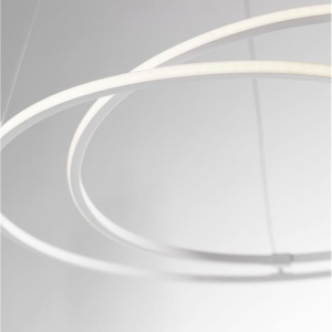 Lustra suspendata LED design modern Viarregio alb - Img 2
