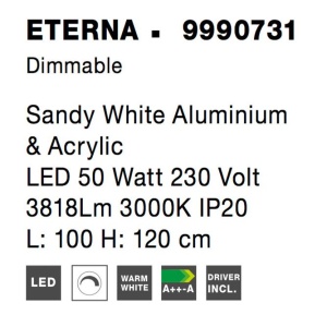 Lustra suspendata LED dimabila design modern ETERNA alb NVL-9990731 197442 universul-luminii.ro