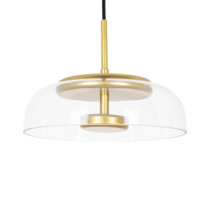 Lustra suspendata LED, Metal, Sticla, Eden