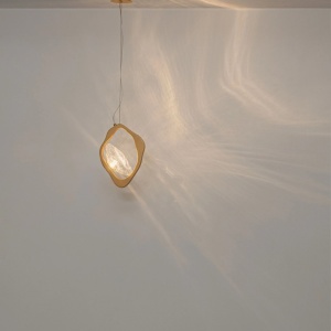 Lustra suspendata LED otel auriu si sticla DENISE - Img 2