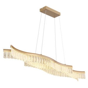 Lustra suspendata, Metal Auriu Mat, Cristale Acrilice, JULIET 67348HG GL 172092 universul-luminii.ro