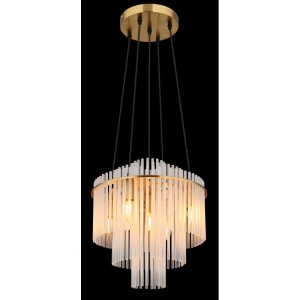 Lustra suspendata, Metal Auriu Mat, Sticla Opaca, GORLEY 15698H2M GL 171942 universul-luminii.ro