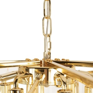 Lustra suspendata metal auriu si sticla LUMA 60 600112 universul-luminii.ro