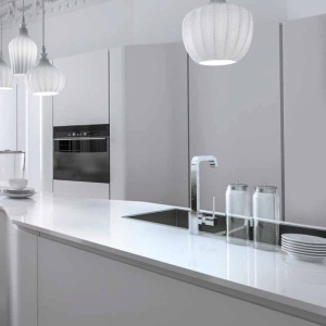 Lustra suspendata, Pendul CLEOFE ambra, alb, cobalt sau ecru - Img 11