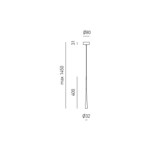 Lustra suspendata, Pendul LED slim DAFNE H-40cm alb, negru sau auriu 149682 universul-luminii.ro