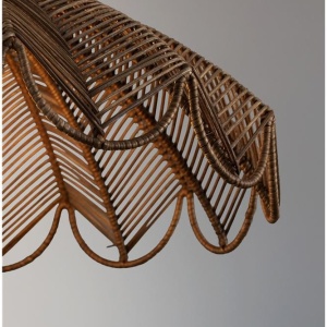Lustra suspendata stil natural ratan maro FLARE - Img 10