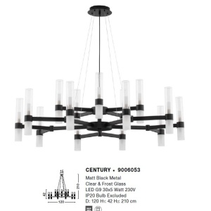 Lustra XL suspendata design modern CENTURY D120cm 214102 universul-luminii.ro
