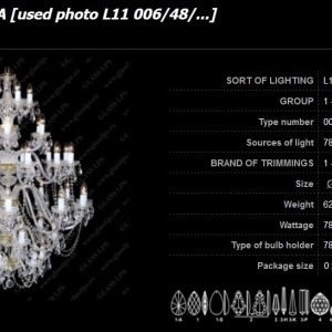 Lustra XXL cristal Bohemia L11 006/78/1-A - Img 4