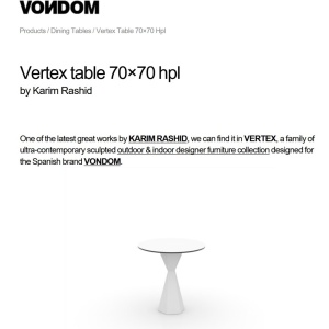 Masa de exterior / interior design modern premium VERTEX 70cm - Img 3