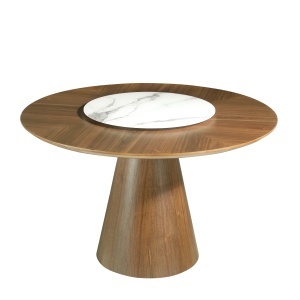 Masa dining cu blat central rotativ Veneer, 135cm AC-BRT1702-2 - Img 3