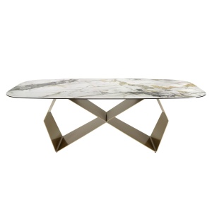 Masa dining deosebita design LUX Porcelain-Marble 240cm - Img 3