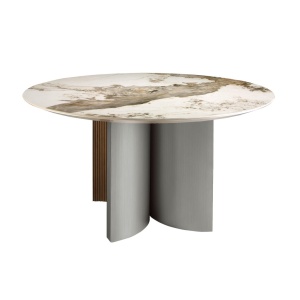Masa dining deosebita design LUX Walnut-Marble 150cm - Img 3