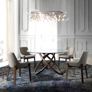 Masa dining design deosebit Walnut Wood, 140cm AC-DT16069-140 - Img 3