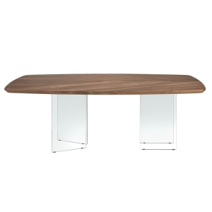 Masa dining design LUX Glass and Walnut 220x110cm - Img 2