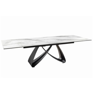 Masa Extensibila cu Blat Ceramic, Alb, INFINITY 180-220-260cm