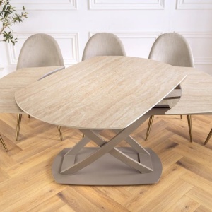 Masa extensibila cu design prin rotire Inception 130-190cm natur - Img 4