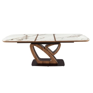 Masa extensibila deosebita design LUX Marble 180-230x100cm - Img 6