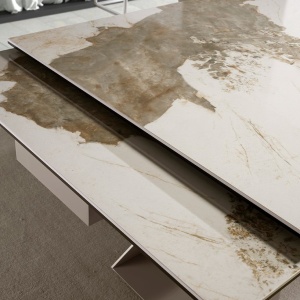 Masa extensibila deosebita design LUX Porcelain Marble 160-240cm - Img 8