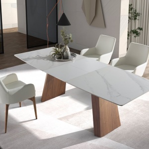 Masa extensibila deosebita design LUX Porcelain Marble 180-230cm - Img 4
