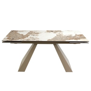Masa extensibila deosebita design LUX Porcelain Marble 180-260x90cm - Img 7