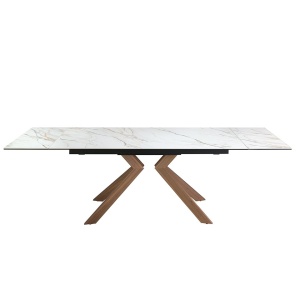 Masa extensibila deosebita design LUX Walnut-Marble 180-260x90cm - Img 9