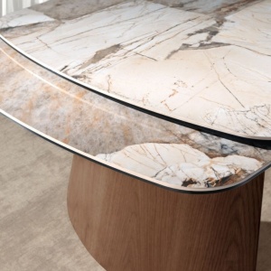 Masa extensibila design LUX Porcelain Marble 180-260cm - Img 8