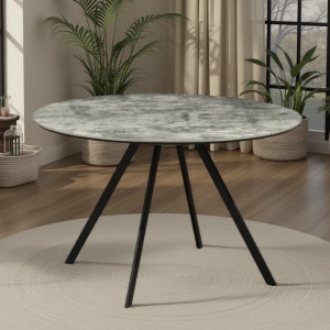 Masa rotunda design gri beton ATELIER 120cm - Img 3