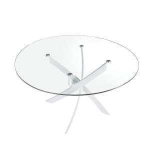 Masa rotunda design modern Veola alb, 130cm - Img 5