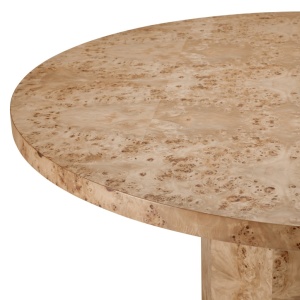 Masa rotunda LUX, Furnir Burl Mappa, Kingsgrove 150cm - Img 5