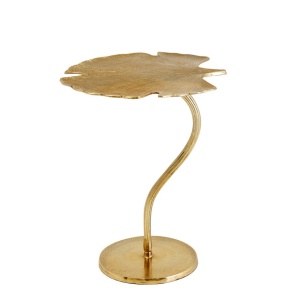 Masuta auxiliara cu aspect deosebit Ginkgo Leafs 53cm, auriu A-41789 VC