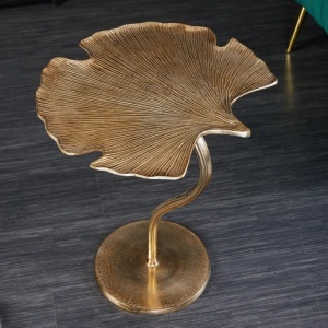Masuta auxiliara cu aspect deosebit Ginkgo Leafs 53cm, auriu A-41789 VC - Img 2