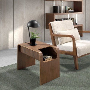 Masuta auxiliara cu spatiu pentru depozitare Walnut Wood - Img 8