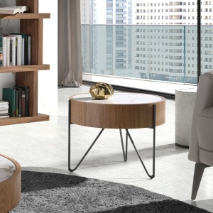 Masuta auxiliara deosebita design LUX Walnut-Marble - Img 8