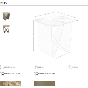 Masuta auxiliara design LUX Marble - Img 7