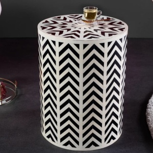 Masuta auxiliara design unicat Bone Inlay 45cm A-43660 VC - Img 2