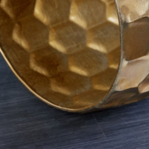 Masuta auxiliara design unicat Organic Orient 70cm, auriu - Img 5