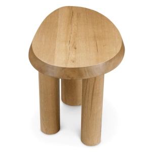 Masuta auxiliara din lemn design LUX Prelude, Reclaimed oak - Img 5