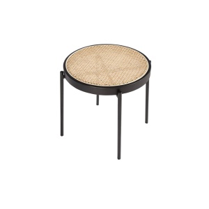 Masuta auxiliara rotunda design modern Rattan - Img 3