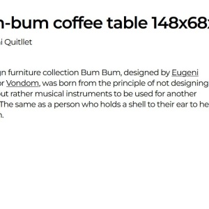 Masuta cafea de exterior / interior design ultra-modern premium BUM-BUM - Img 3