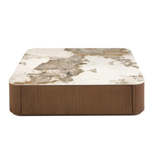 Masuta de cafea deosebita design LUX Walnut-Marble - Img 4