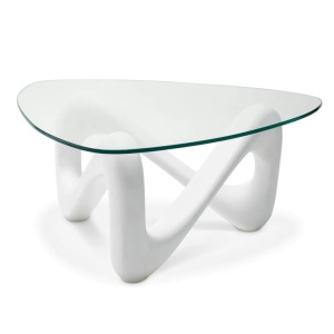 Masuta de cafea design LUX Aventura alb