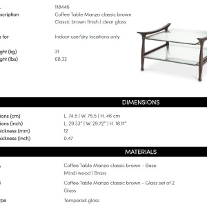 Masuta de cafea design LUX Manzo - Img 2