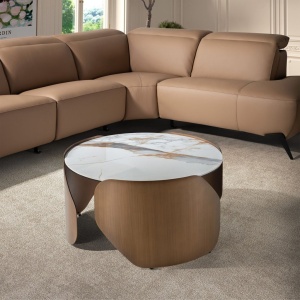 Masuta de cafea design LUX Porcelain Marble 80cm - Img 4