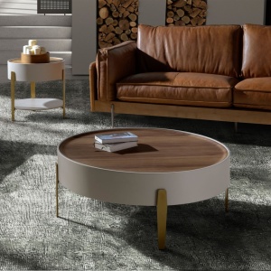 Masuta de cafea design LUX Walnut-Bej - Img 6
