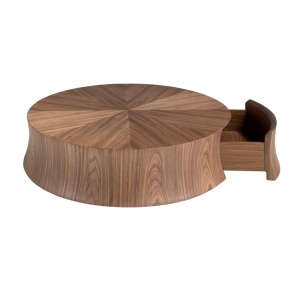 Masuta de cafea rotunda Walnut - Img 2