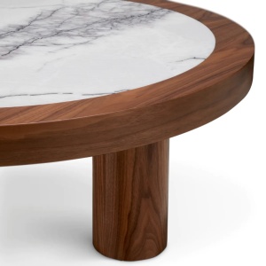 Masuta Design LUX, Marmura, Furnir Nuc, Presedio 100cm - Img 6