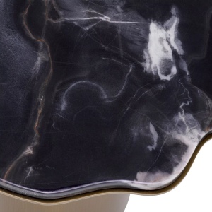 Masuta laterala design LUX cu blat din marmura neagra Shapiro - Img 5