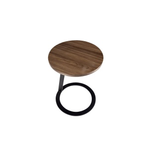 Masuta laterala moderna design LUX Wood and Black, 38cm - Img 4