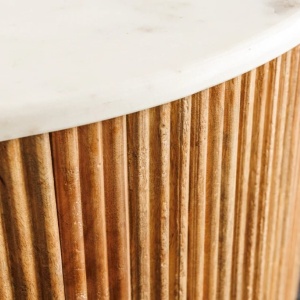 Masuta lemn de mango, marmura alba TRES CHIC 60cm - Img 11